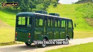 Bus touristique électrique vert D-G14FB